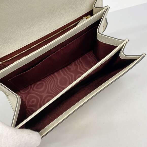 GUCCI White Leather Shoulder Bag - Picture 4 of 12